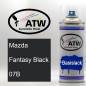 Preview: Mazda, Fantasy Black, 07B: 400ml Sprühdose, von ATW Autoteile West.